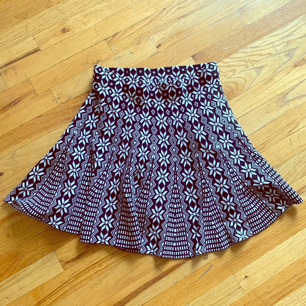 Black and White Skater Skirt